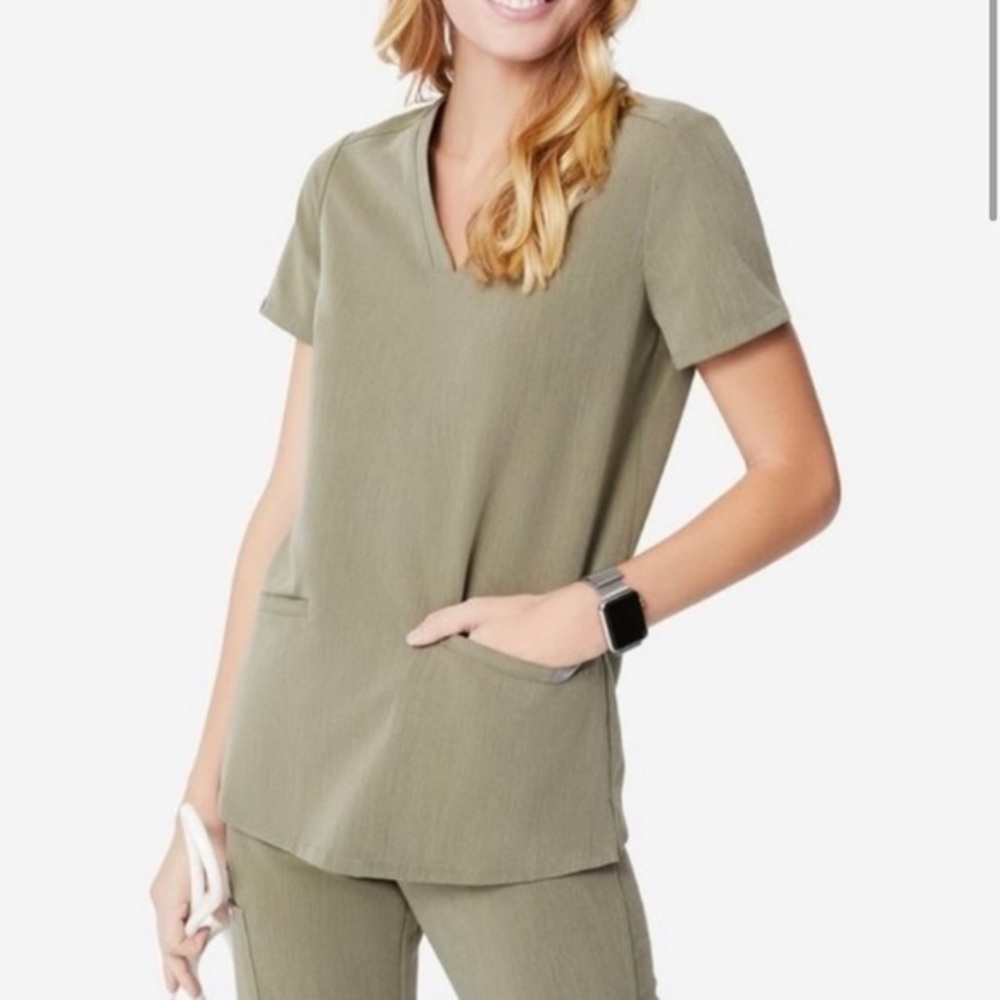 Figs Heather Olive Casma XXS Top &‎ Bottom Bundle